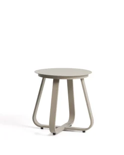 Kave Home Outdoor Bijzettafel Tamaris Aluminium Taupe Ø48cm