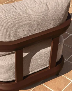 Kave Home Outdoor Fauteuil Nerano Aluminium Bruin