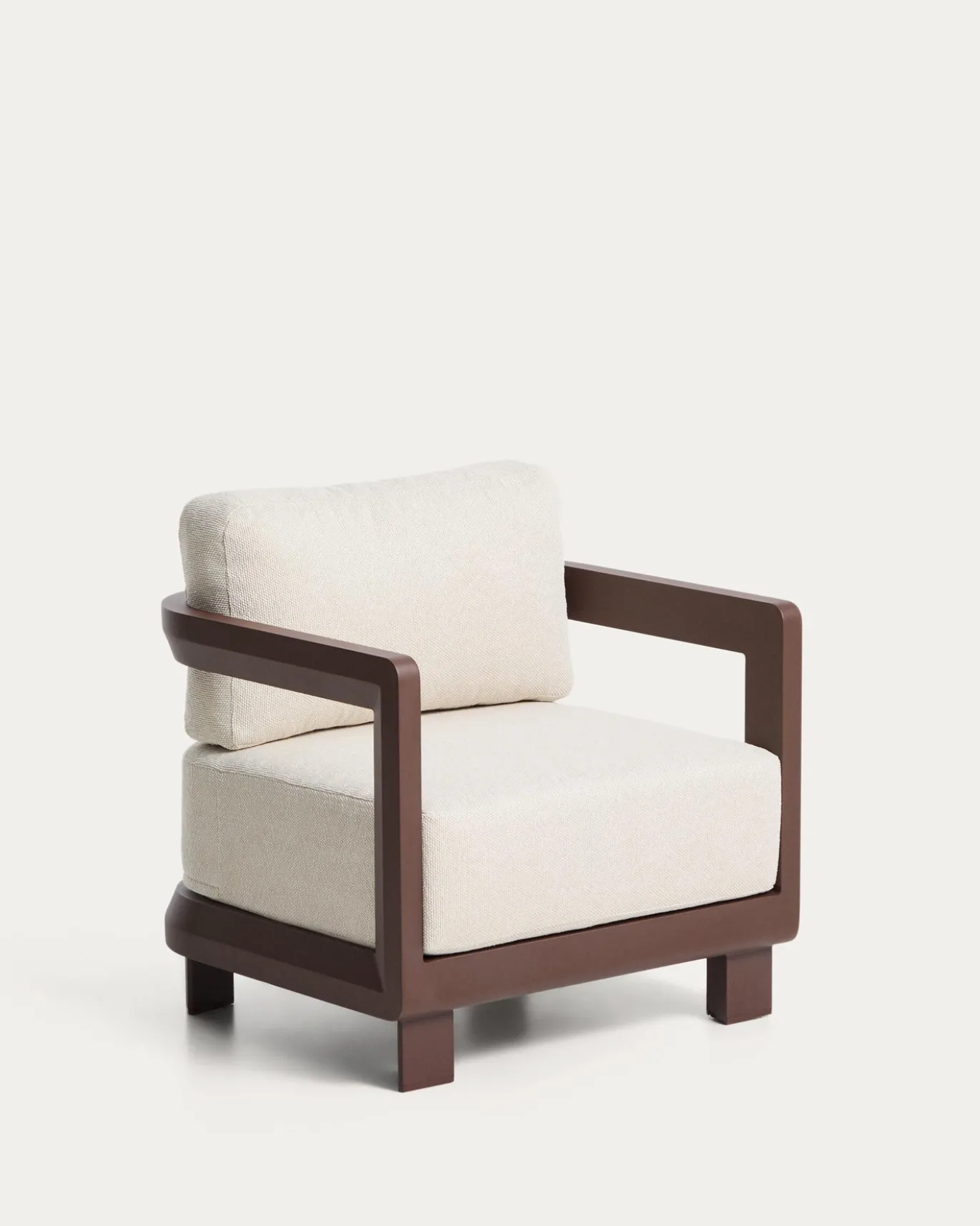 Kave Home Outdoor Fauteuil Nerano Aluminium Bruin