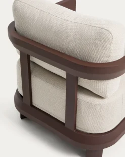 Kave Home Outdoor Fauteuil Nerano Aluminium Bruin