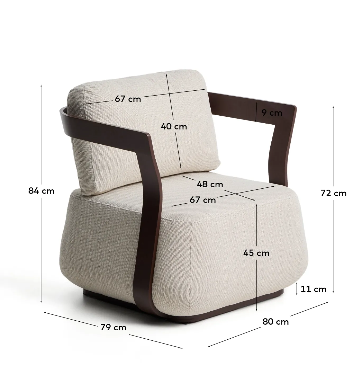 Kave Home Outdoor Fauteuil Tamaris Aluminium Bruin