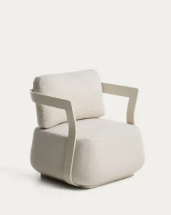 Kave Home Outdoor Fauteuil Tamaris Aluminium Ecru