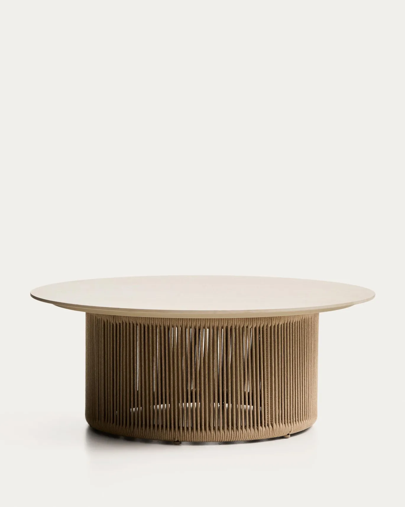 Kave Home Outdoor Salontafel Orosei Sintered Stone Beige Ø90cm