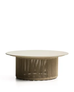 Kave Home Outdoor Salontafel Orosei Sintered Stone Beige Ø90cm