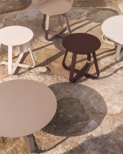 Kave Home Outdoor Salontafel Tamaris Aluminium Taupe Ø48cm