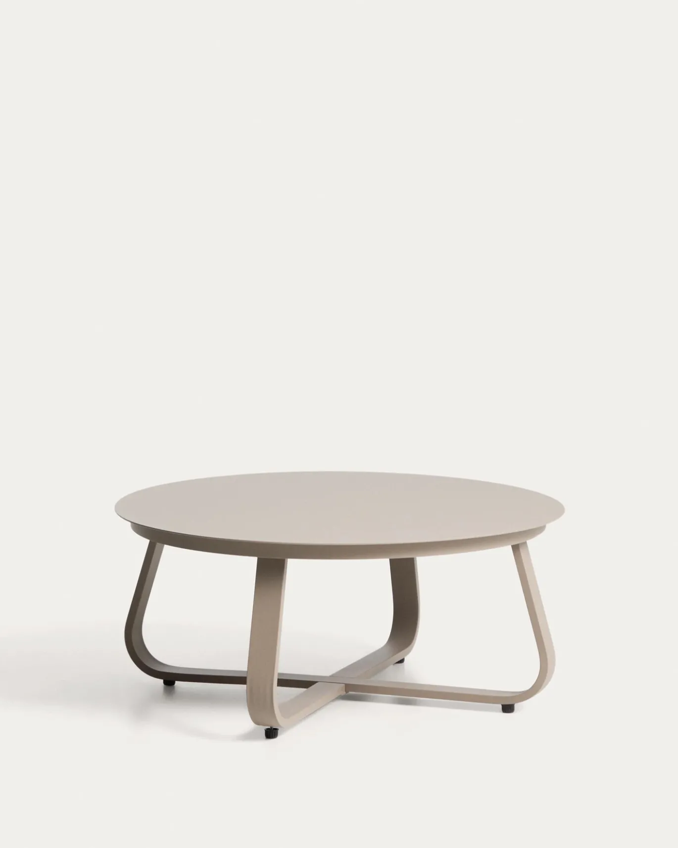 Kave Home Outdoor Salontafel Tamaris Aluminium Taupe Ø48cm