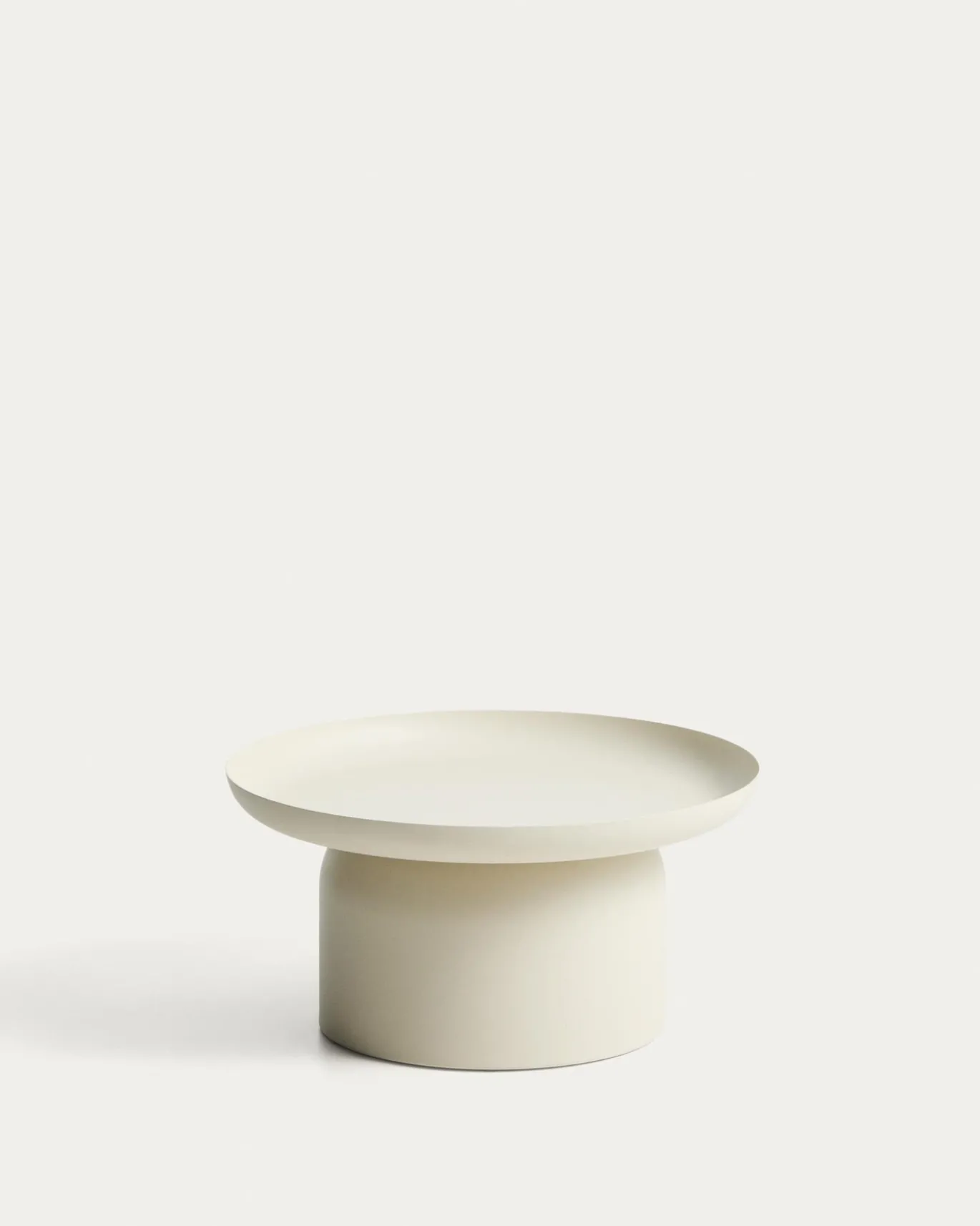 Kave Home Outdoor Salontafel Arcola Aluminium Beige Ø70cm