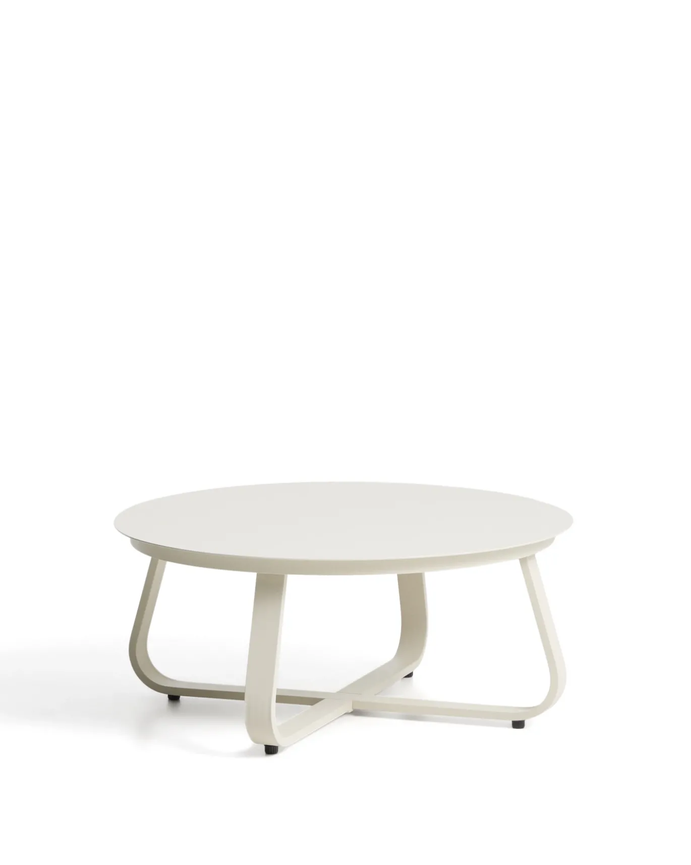 Kave Home Outdoor Salontafel Tamaris Aluminium Beige Ø48cm