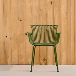 Kave Home Outdoor Stoel Surpika met Groen Stalen Poten