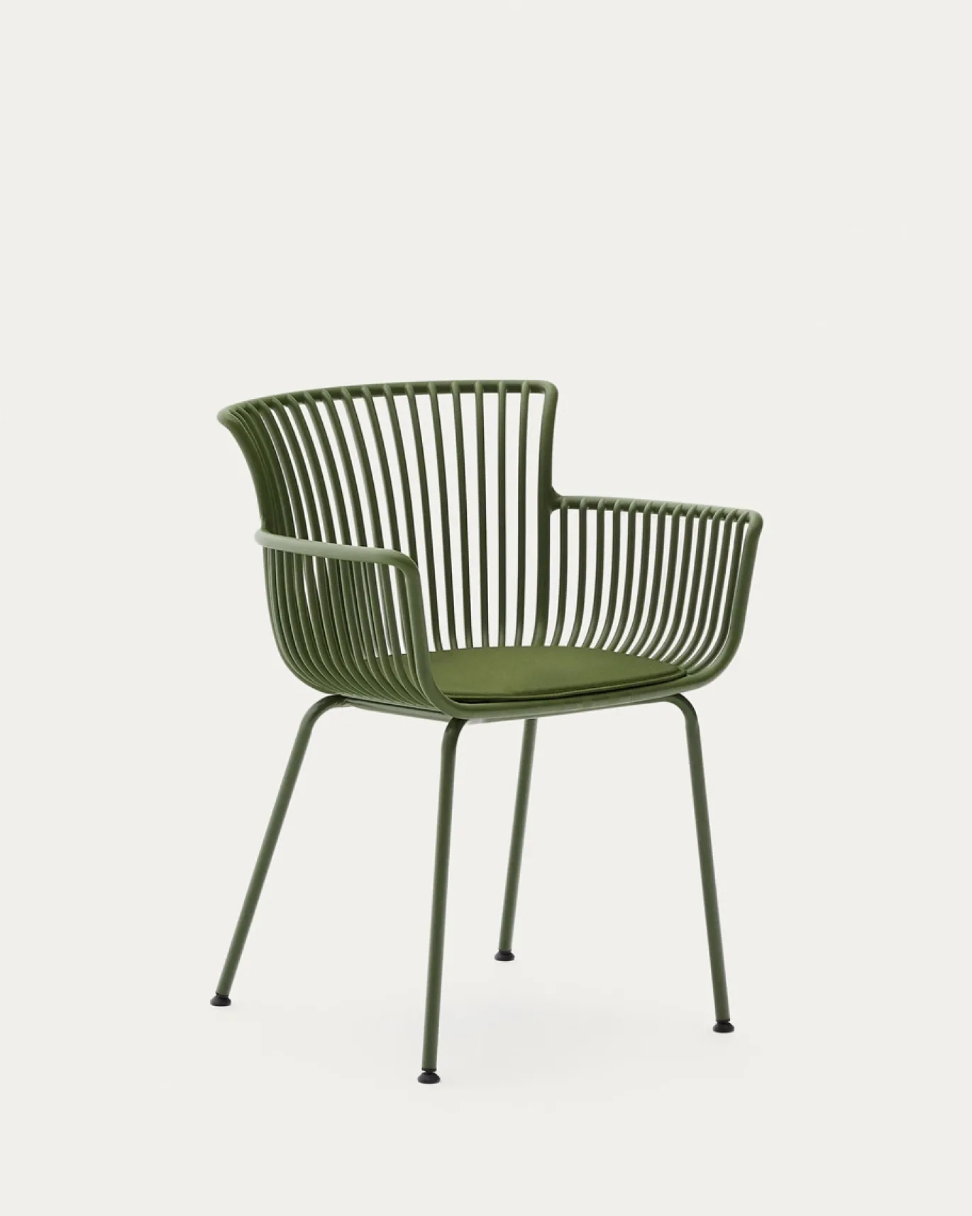 Kave Home Outdoor Stoel Surpika met Groen Stalen Poten