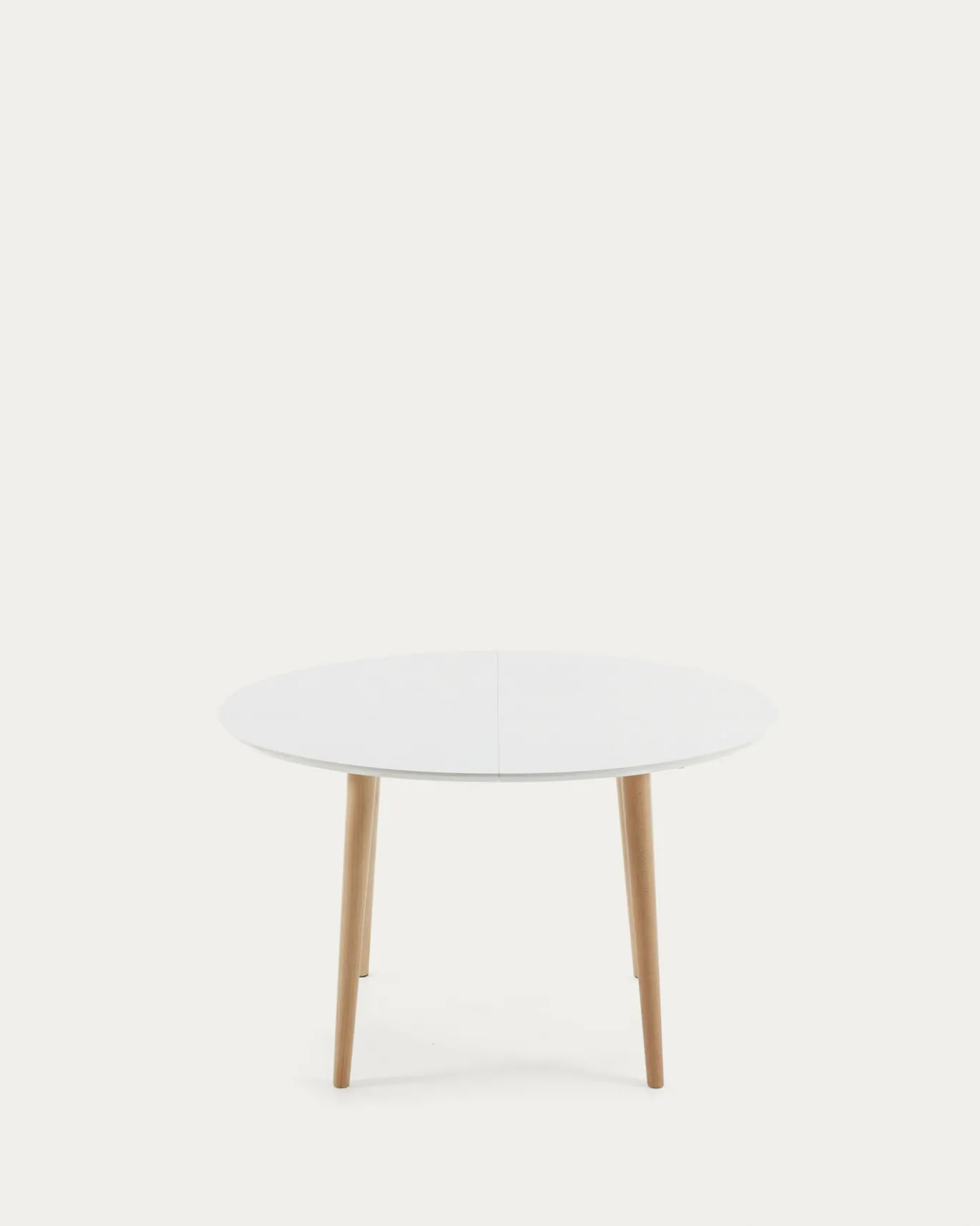 Kave Home Ovale Uitschuifbare Tafel Oqui Wit 120-200cm