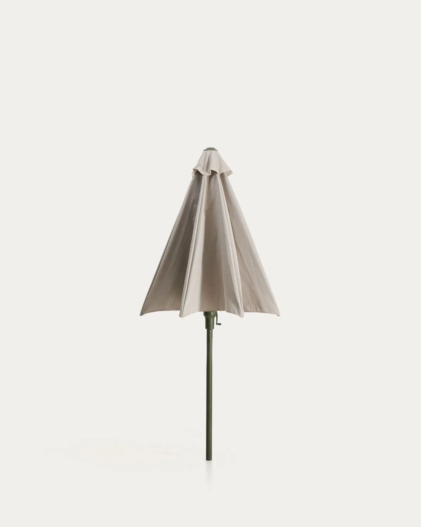 Kave Home Parasol Milna Staal Groen Beige Ø300cm