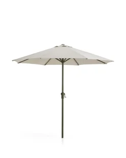 Kave Home Parasol Milna Staal Groen Beige Ø300cm