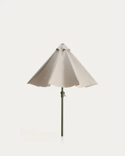 Kave Home Parasol Milna Staal Groen Beige Ø300cm