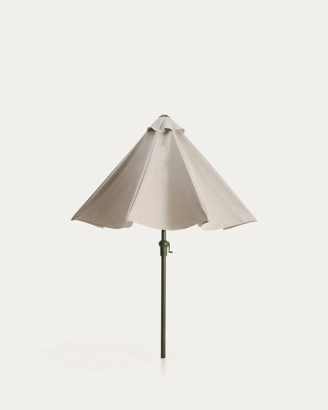 Kave Home Parasol Milna Staal Groen Beige Ø300cm