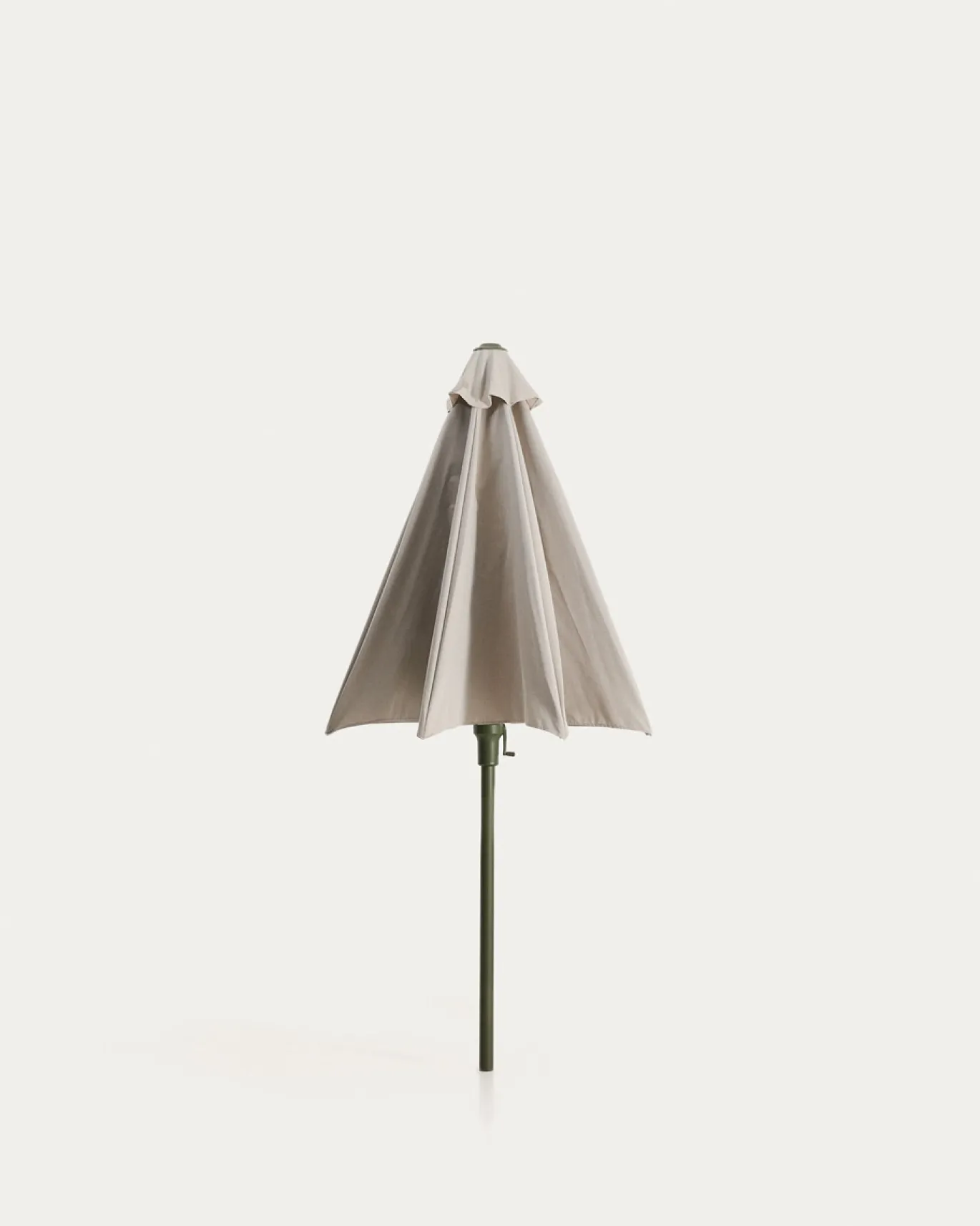 Kave Home Parasol Milna Staal Groen Beige Ø300cm