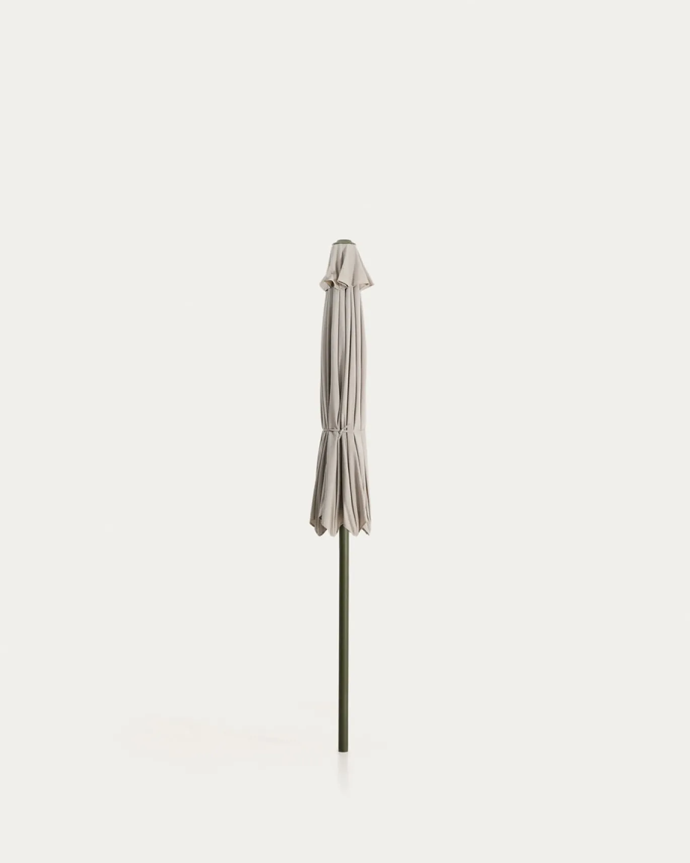 Kave Home Parasol Milna Staal Groen Beige Ø300cm