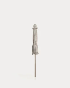 Kave Home Parasol Milna Staal Taupe Beige Ø300cm
