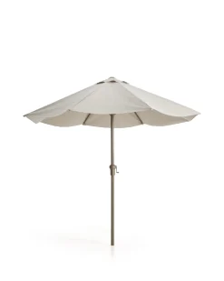 Kave Home Parasol Milna Staal Taupe Beige Ø300cm