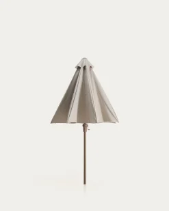 Kave Home Parasol Milna Staal Taupe Beige Ø300cm