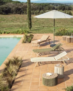Kave Home Parasol Milna Staal Grafiet Beige Ø300cm