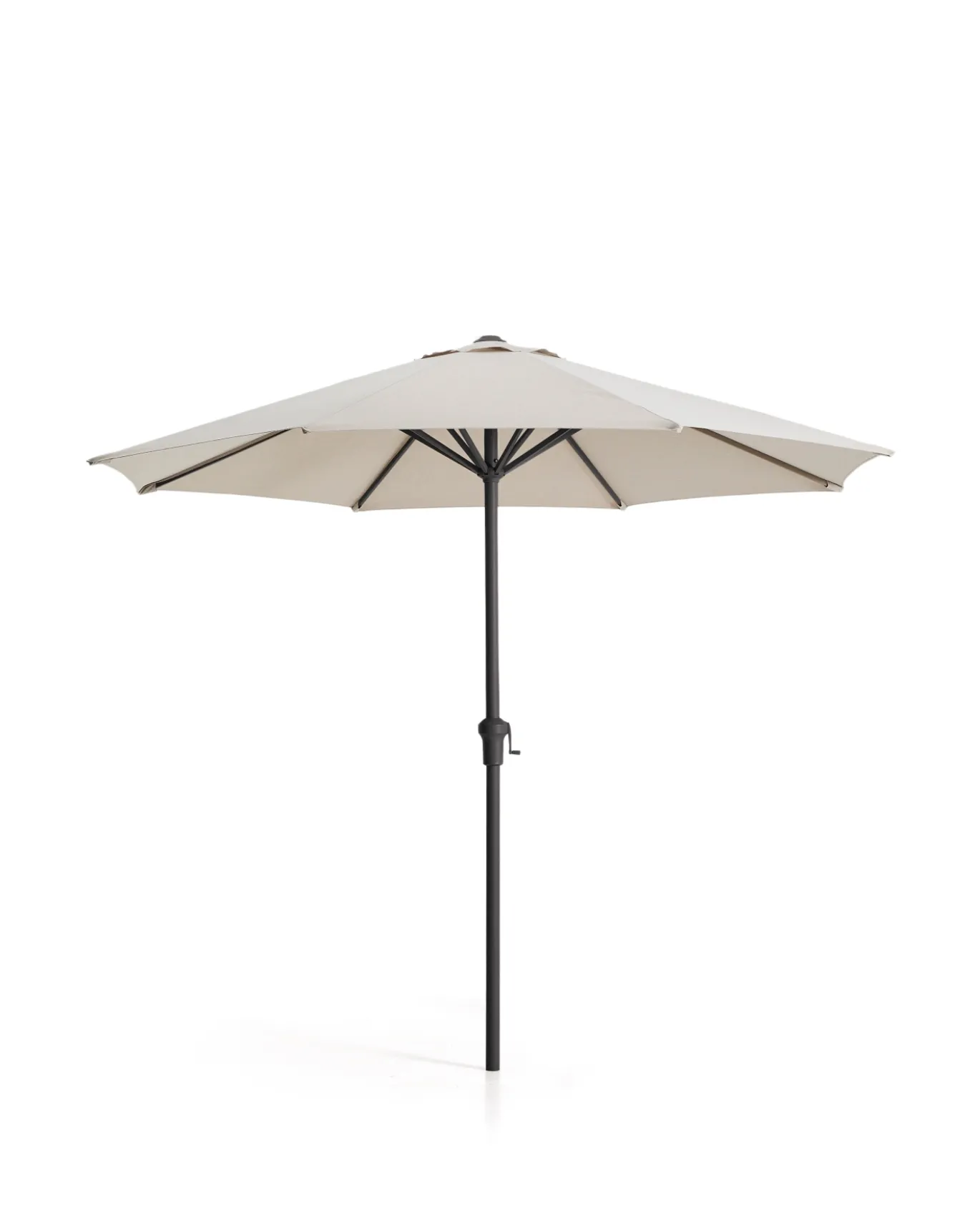 Kave Home Parasol Milna Staal Grafiet Beige Ø300cm