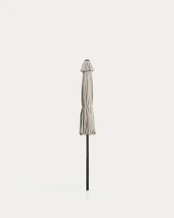 Kave Home Parasol Milna Staal Grafiet Beige Ø300cm