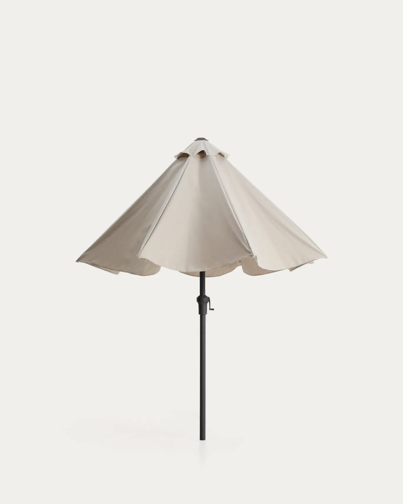 Kave Home Parasol Milna Staal Grafiet Beige Ø300cm
