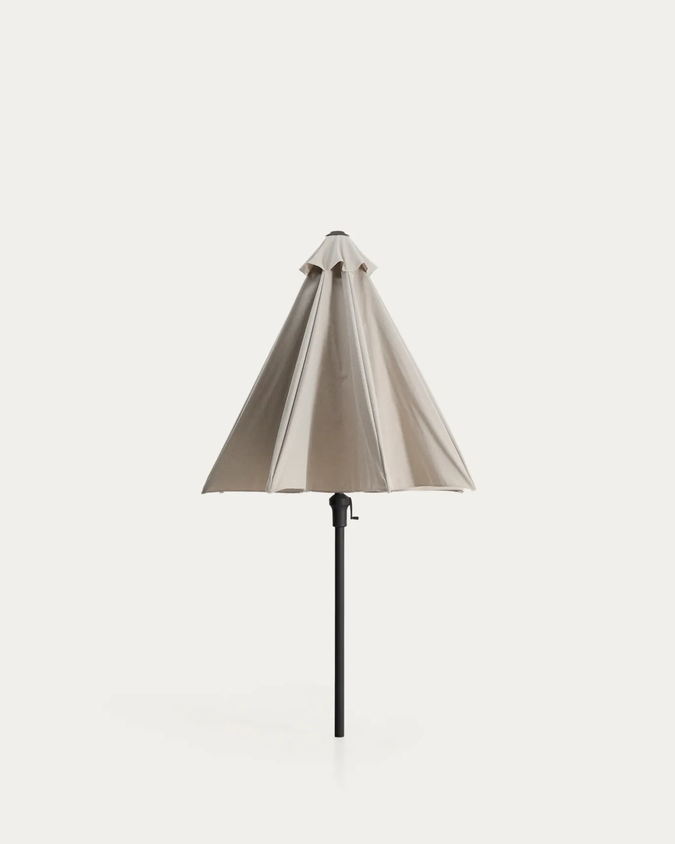 Kave Home Parasol Milna Staal Grafiet Beige Ø300cm