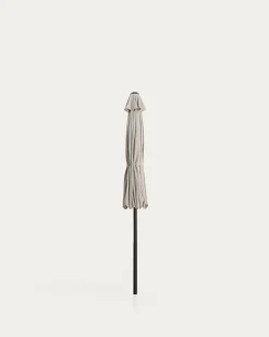Kave Home Parasol Milna Staal Grafiet Beige Ø300cm