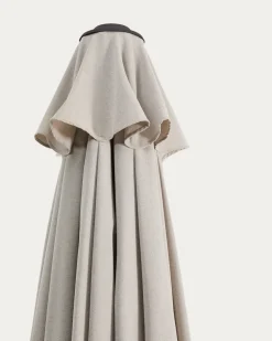 Kave Home Parasol Milna Staal Grafiet Beige Ø300cm