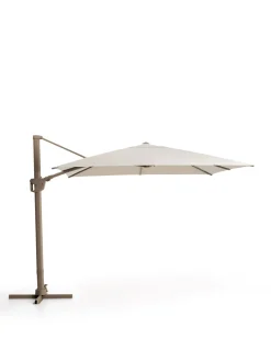 Kave Home Parasol Noli Excentrisch Aluminium Taupe Beige Ø300cm