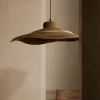 Kave Home Plafondlamp Albenya Naturel Katoen Ø90cm