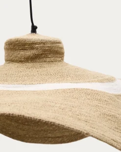 Kave Home Plafondlamp Albenya Naturel Katoen Ø90cm