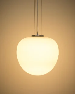 Kave Home Plafondlamp Ardali Glas Staal Ø40cm