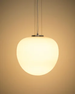 Kave Home Plafondlamp Ardali Glas Staal Ø40cm