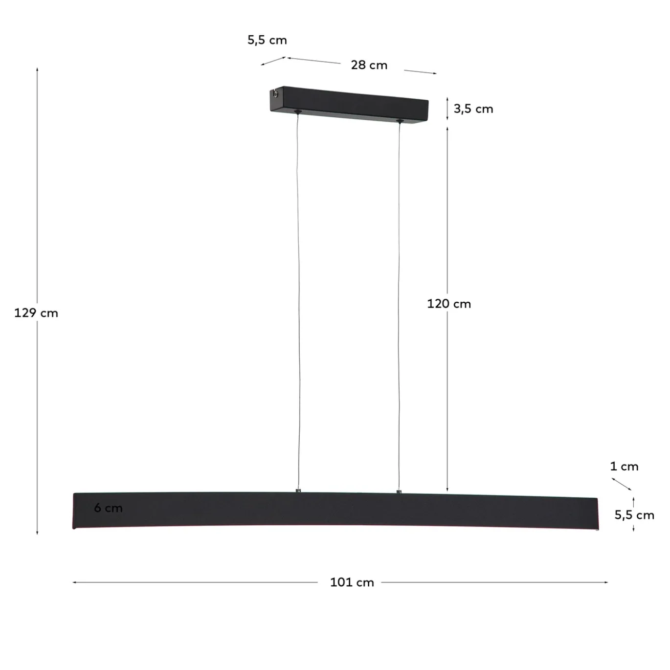 Kave Home Plafondlamp Boadella Zwart