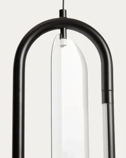 Kave Home Plafondlamp Bow Zwart Aluminium Ø16cm