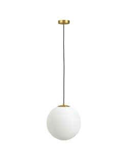 Kave Home Plafondlamp Brisia Metaal Messing Glas Ø30cm