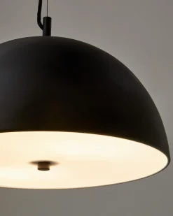 Kave Home Plafondlamp Catlar Zwart Metaal Ø40cm