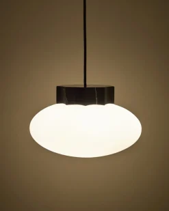 Kave Home Plafondlamp Idela Glas Marmer Zwart Ø26cm