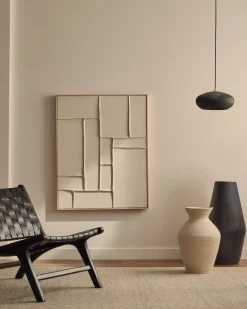 Kave Home Plafondlamp Inda Metaal Zwart Ø30cm