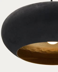 Kave Home Plafondlamp Inda Metaal Zwart Ø30cm
