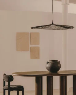 Kave Home Plafondlamp Makai Metaal Zwart Ø100cm