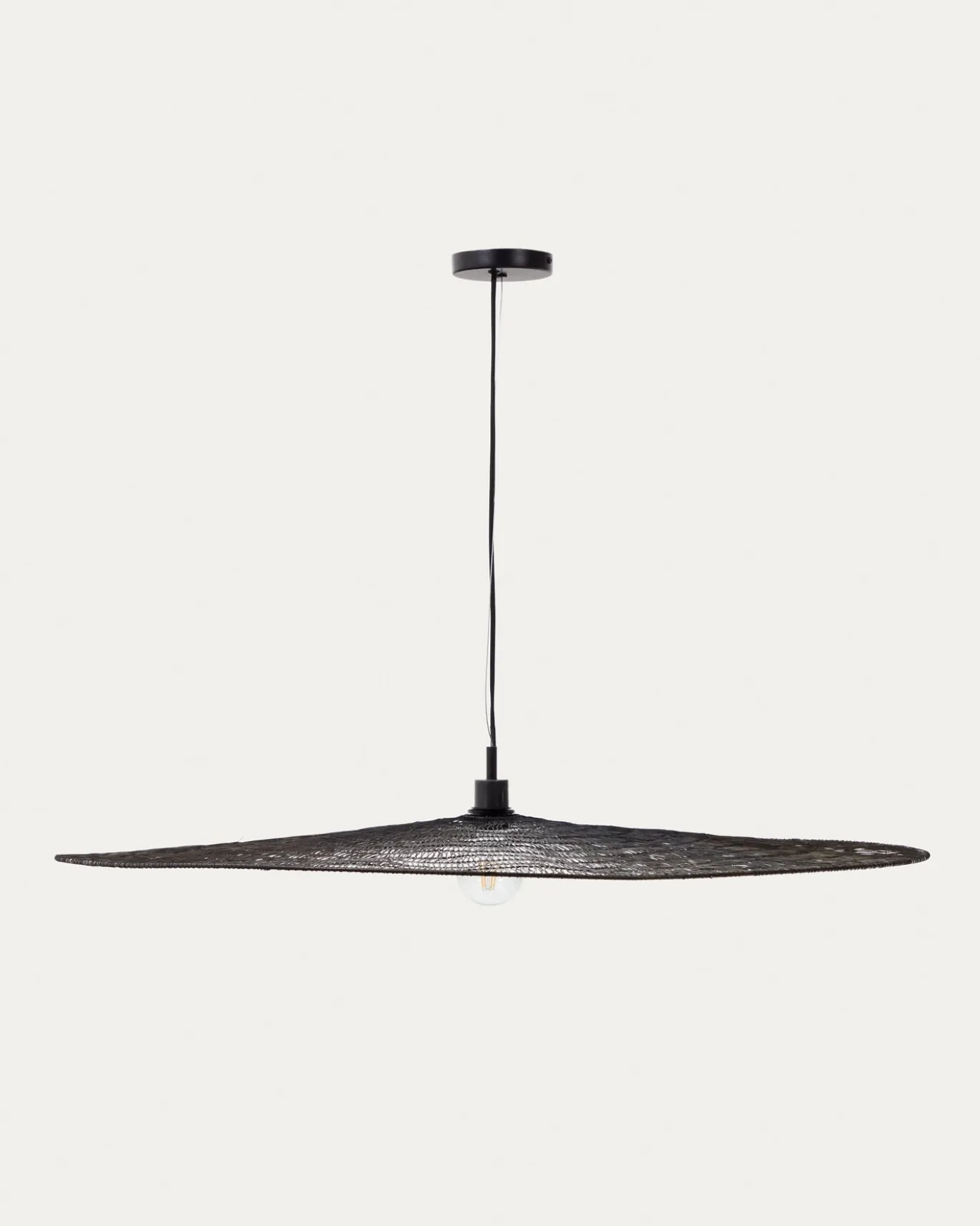 Kave Home Plafondlamp Makai Metaal Zwart Ø100cm