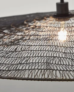 Kave Home Plafondlamp Makai Metaal Zwart Ø100cm