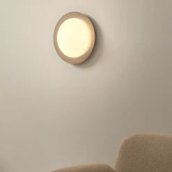 Kave Home Plafondlamp Novae Metaal Glas Lichtgrijs Ø40cm