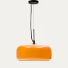 Kave Home Plafondlamp Reig Oranje Glas Ø38cm