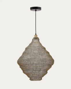 Kave Home Plafondlamp Sarraco Goudkleurig Metaal Ø58cm