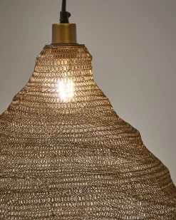 Kave Home Plafondlamp Sarraco Goudkleurig Metaal Ø58cm